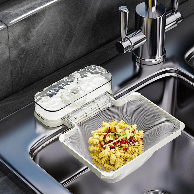 厨房水槽过滤网架剩饭剩菜防堵洗碗盆水池厨余垃圾沥水网架吸盘式