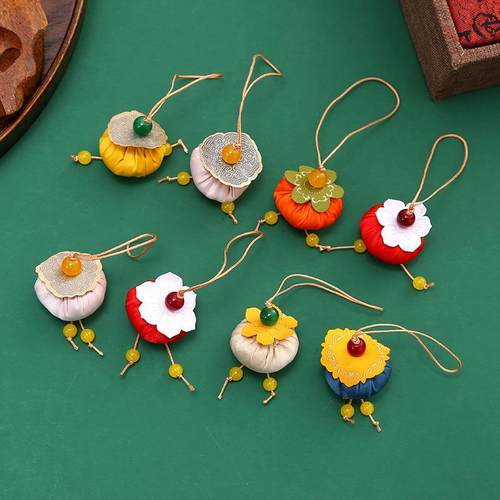 2025新款香包可爱杮子状香包手工杮杮祈愿香袋随身挂件手工护身符