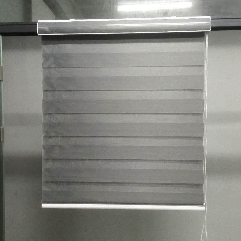 黑灰色柔纱帘 韩式柔纱帘 双层卷帘办公室家居厨房卫生间窗帘