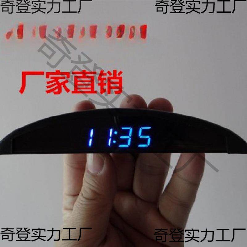 摆件货车老式新钟汽车上市电子内温度车载太阳能电子时钟电压计