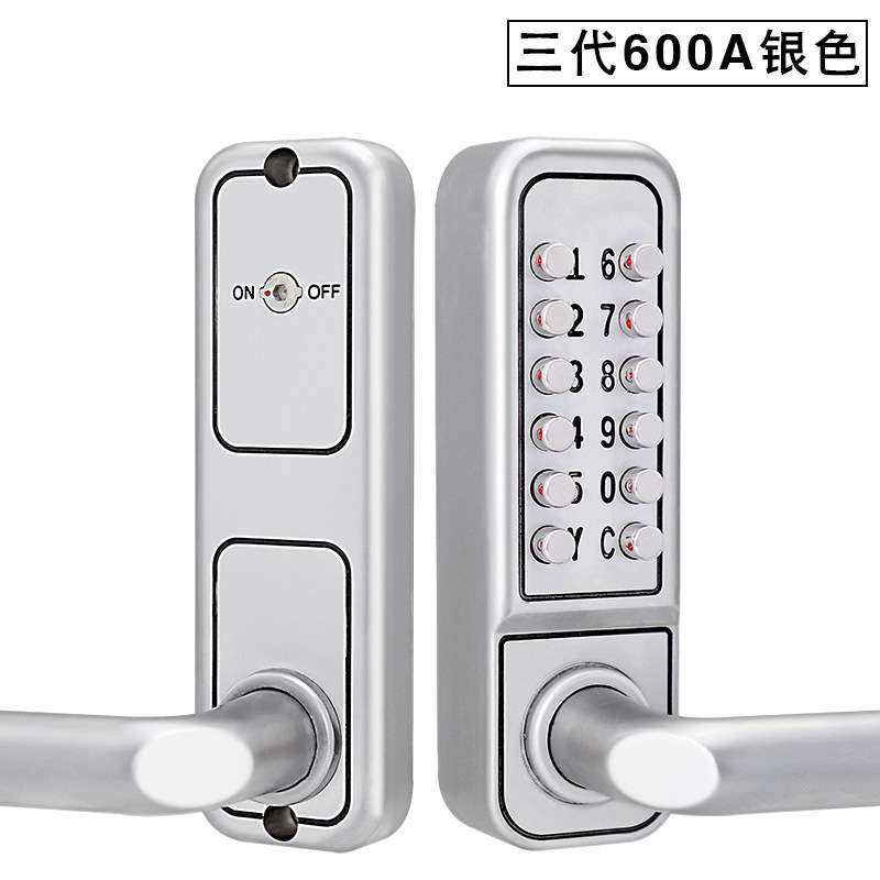 三代机械密码锁木门锁房门锁防水防晒不用电池电源简易更换密码