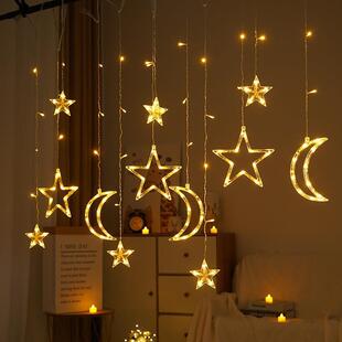 室外太阳能户外灯家用庭院灯新型星月氛围景观led防水防晒灯带