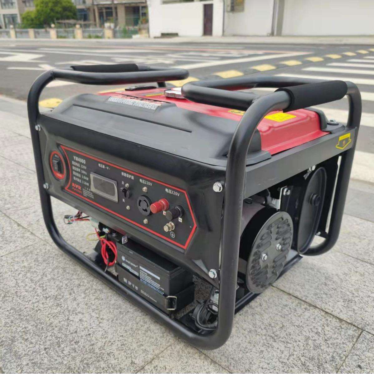 2/3KW汽油发电机电启动手起动外贸应急发电工地施工家庭备用