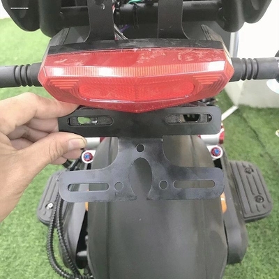 电动车尾灯车牌架304不锈钢金属尾灯后牌照挂架电瓶车通用支架