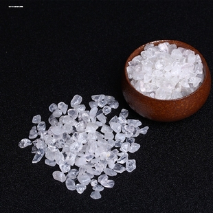 天然优质白水晶碎石消磁鱼缸花盆供佛五行地膜石晶瓷画摆件包邮
