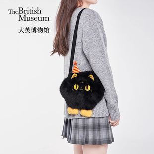 大英博物馆安德森猫咪可爱玩偶包包斜挎包手机包闺蜜生日礼物女