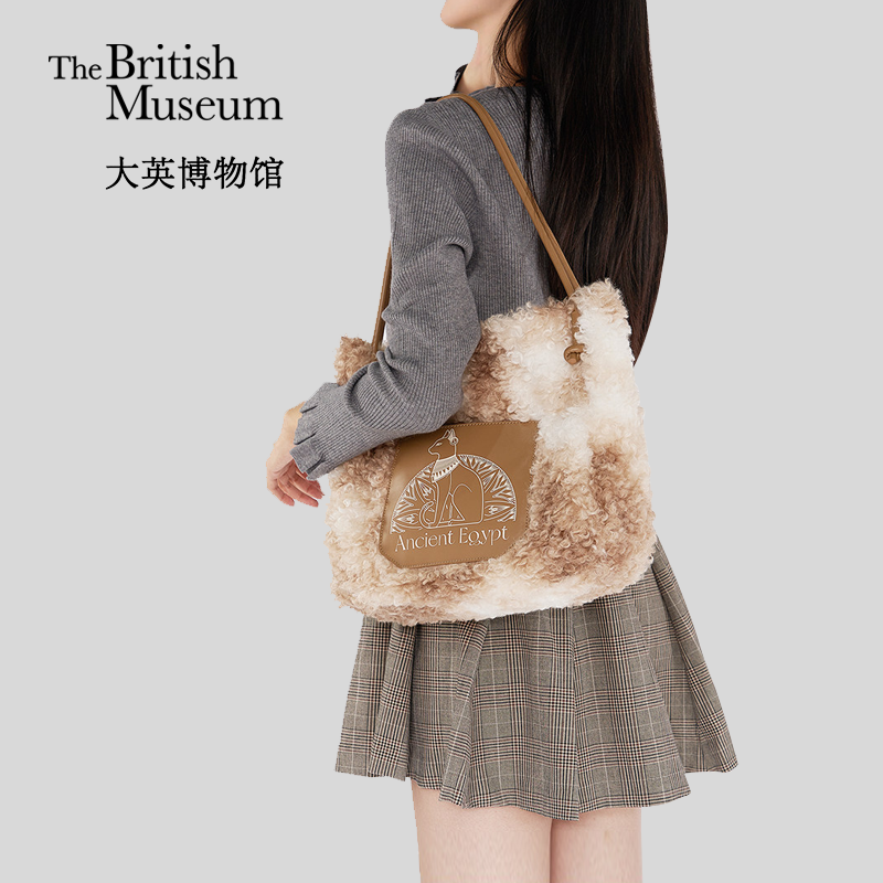 大英博物馆羊羔毛托特包单肩包通勤百搭轻便实用闺蜜女生生日礼物,箱包皮具/热销女包/男包,单肩包,淘宝优惠券,粉丝福利购,淘宝优惠卷