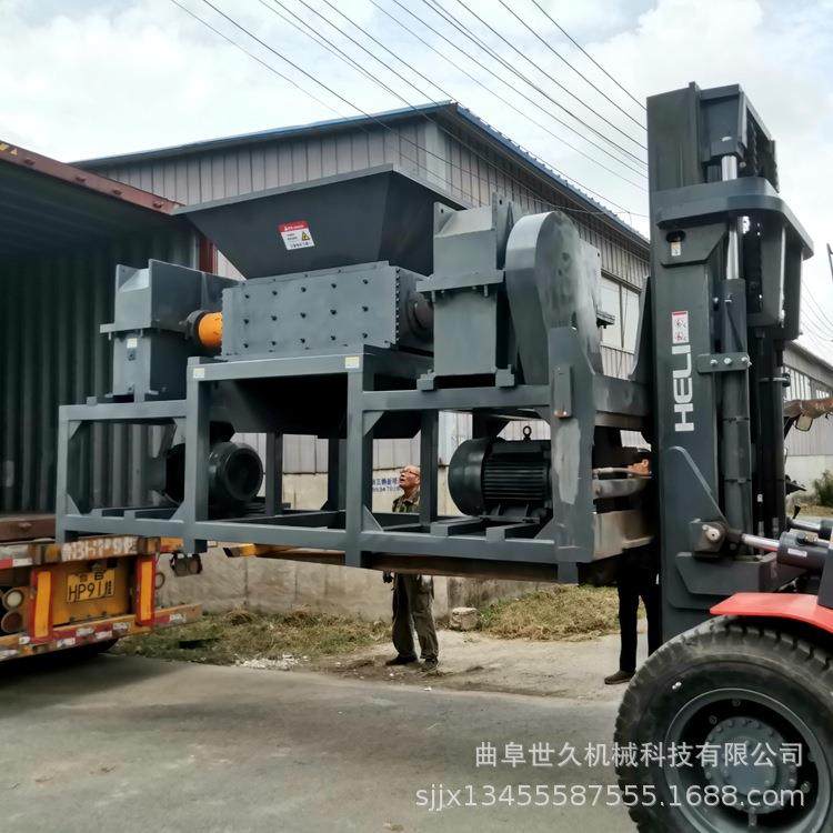 垃圾桶对辊撕碎机 多功能废旧塑料打包带旧金属轮胎破碎设备,机械设备,破碎机,淘宝优惠券,粉丝福利购,淘宝优惠卷