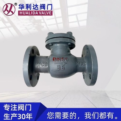 国标悬起式止回阀H44H-16C中重型单向逆止阀碳钢法兰旋启式止回阀