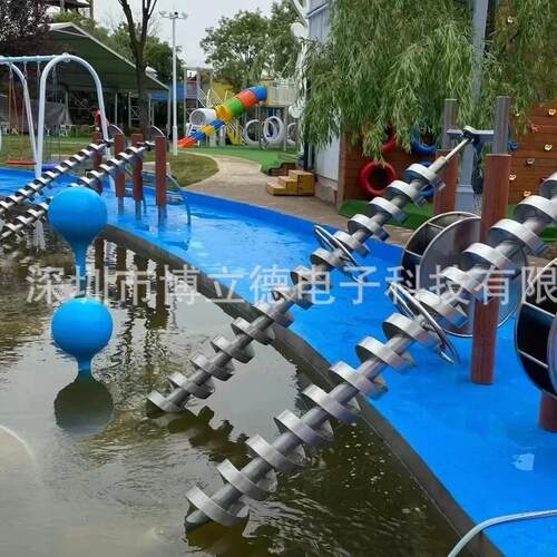 户外幼儿园儿童戏水游乐设施厂家阿基米德取水器戏水小品不锈钢