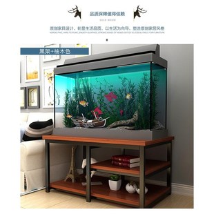 钢木实木鱼缸底柜客厅鱼缸架子铁艺置物架鱼缸桌子底座底架鱼缸架