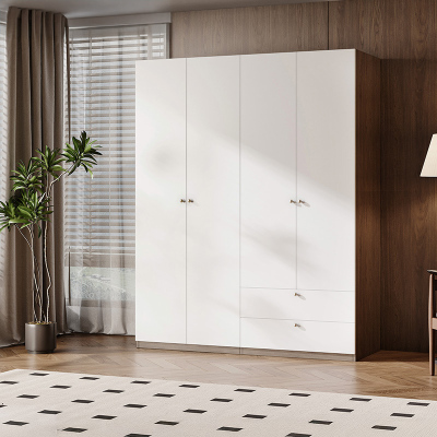 米兰纳轻定制衣柜简约现代衣柜卧室家用索菲亚分段式平开门衣柜TM