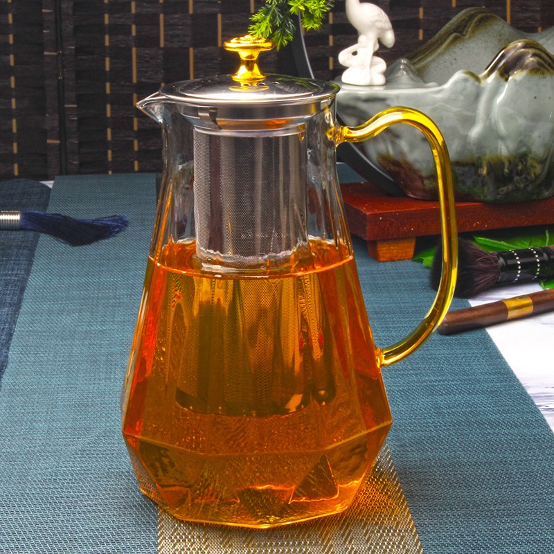 围炉玻璃茶壶家用过滤泡茶壶大容量水壶耐热玻璃壶花茶红茶具套装