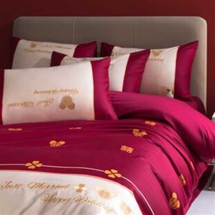 新婚庆四件套大红床单被套全棉韩式 新款 婚房喜被结婚床上用品