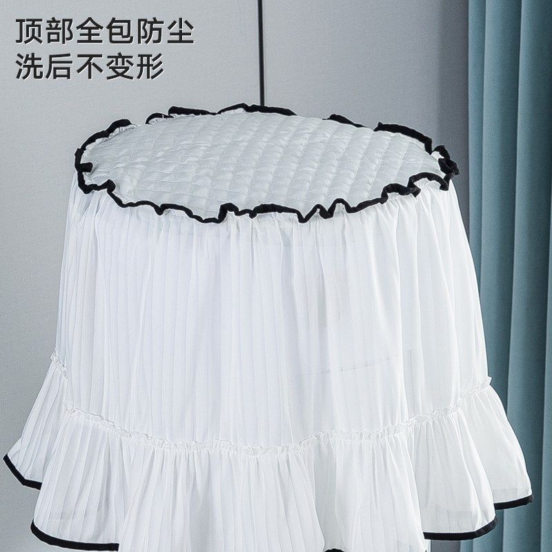 空调盖布立式圆柱形空调柜机防尘罩开机不取圆柜机顶部盖巾高级感