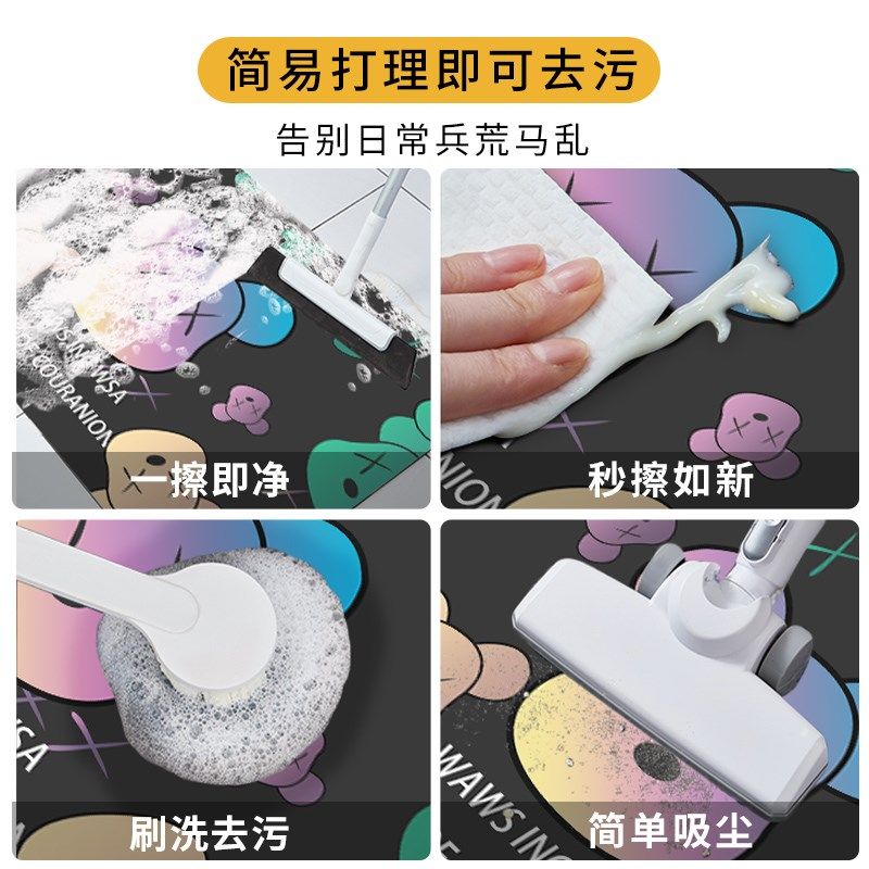 L形高级感厨房地垫硅藻泥吸水吸油防滑可擦免洗防油耐脏好打理,居家布艺,厨房地垫,淘宝优惠券,粉丝福利购,淘宝优惠卷