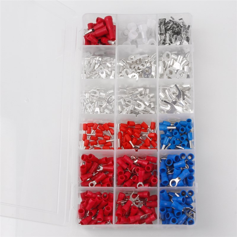 接线端子电线连接器管型绝缘U型叉形O型插簧插片对接冷压端子组合