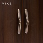 轻奢锌合金衣柜门橱柜抽屉小拉手拉丝镍高档精品明装 门把手拉丝金