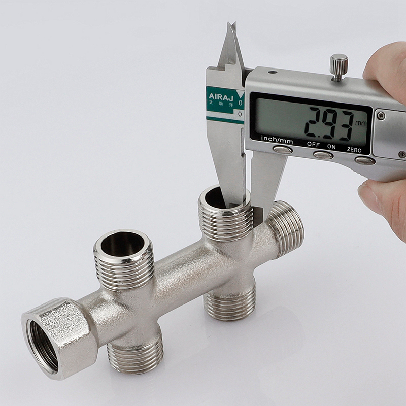 4分水管多路分水器6通一内五外分流全铜加厚一进三四Y五出接头配