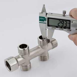 4分水管多路分水器6通一内五外分流全铜加厚一进三四Y五出接头配