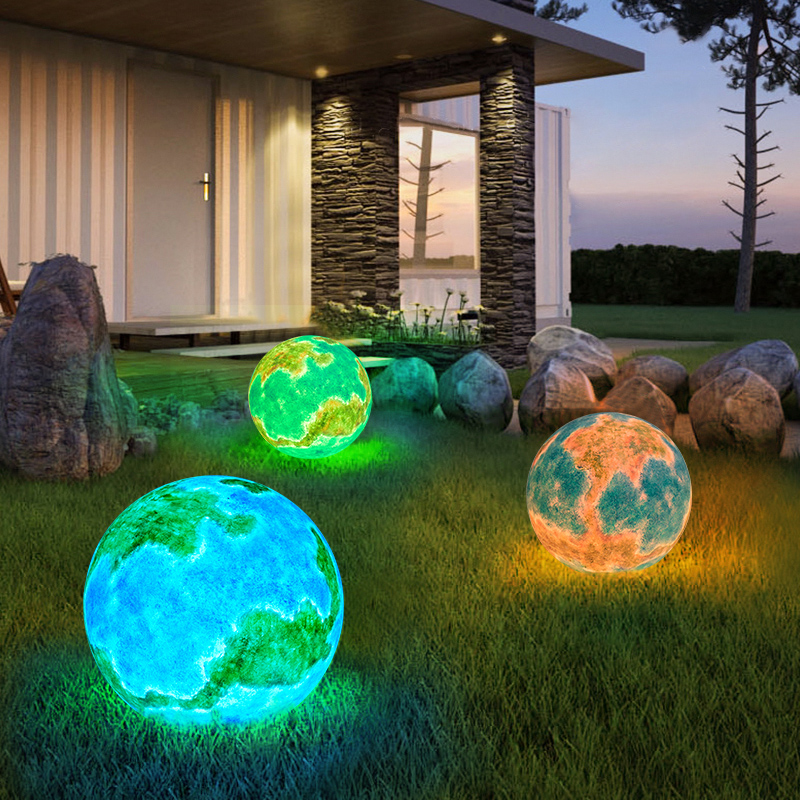 防水地球灯草坪j灯别墅泳池派对氛围灯花园庭院灯户外充电月球灯