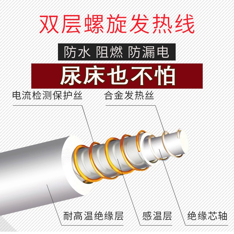 上海小绵羊电热毯双人双控安全防水老人单人床电O褥适用1.6米1.3