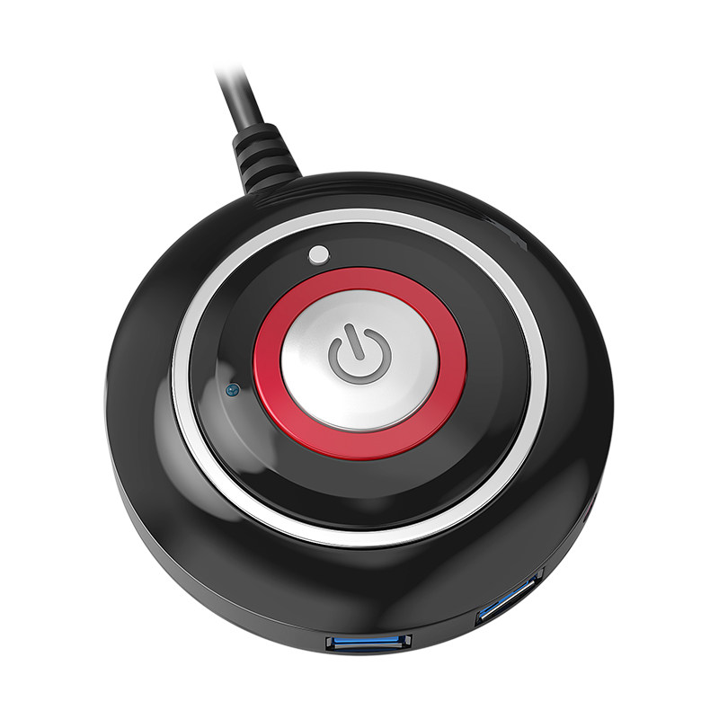 电脑移动桌面开关按钮 台式主机箱电源开机键外接外置延长线带usb