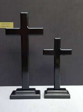 黑实木十字摆558件 木质礼品 架桌面客色厅摆件带底座送礼
