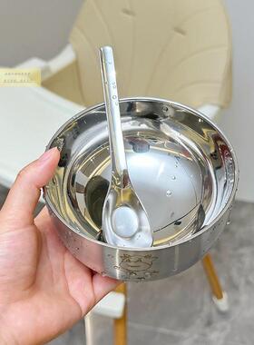 3用SXHSW01216不锈钢锅食品级专碗防烫加厚汤碗食宝宝儿童304杯杯