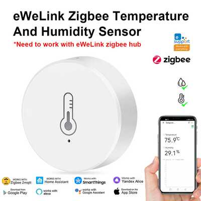 eWelink温湿度传感易微联Zigbee温湿度兼容2MQTT,Home Assistant
