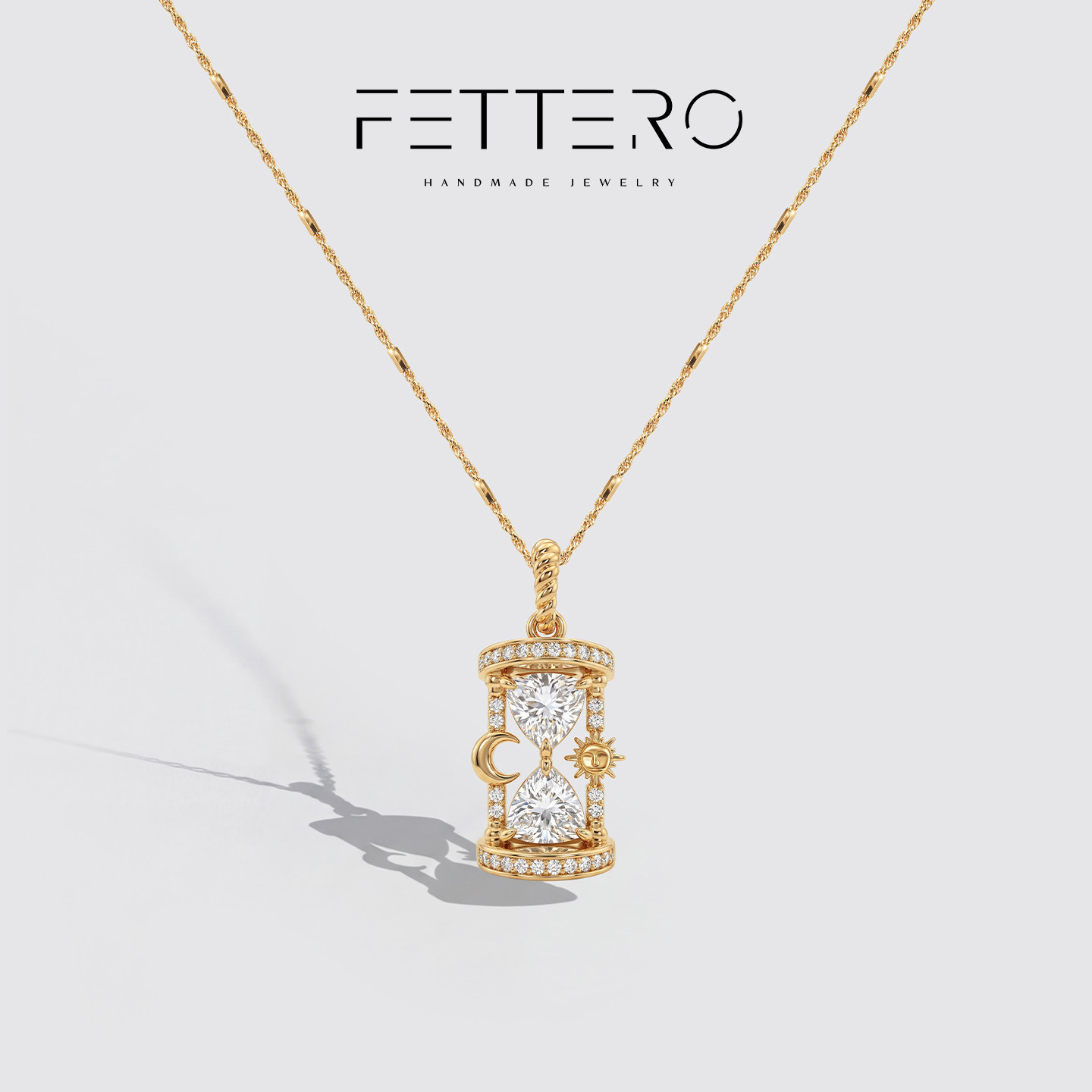 fettero重工原创小众时光沙漏项链毛衣链2026新款轻奢高级感颈链