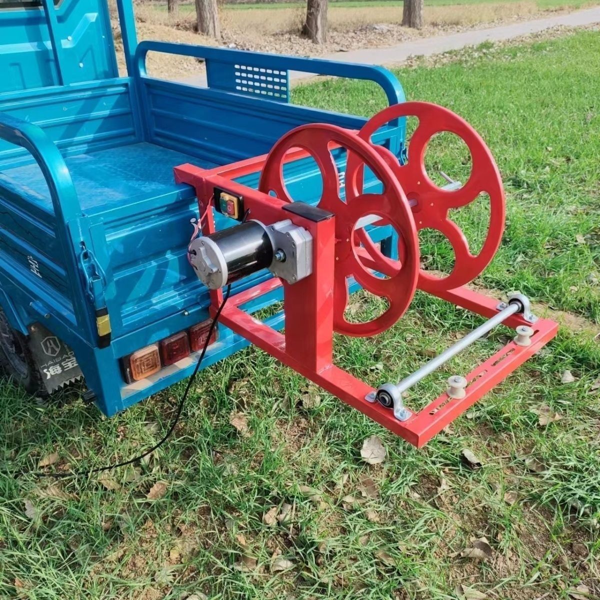 新款电动水带收卷机48v60v农田农用浇地水管管器灌溉滴灌收纳神器