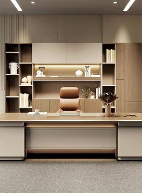 轻经奢办公老桌板桌简约现总代裁桌董事长办SGI公室大班台理桌椅