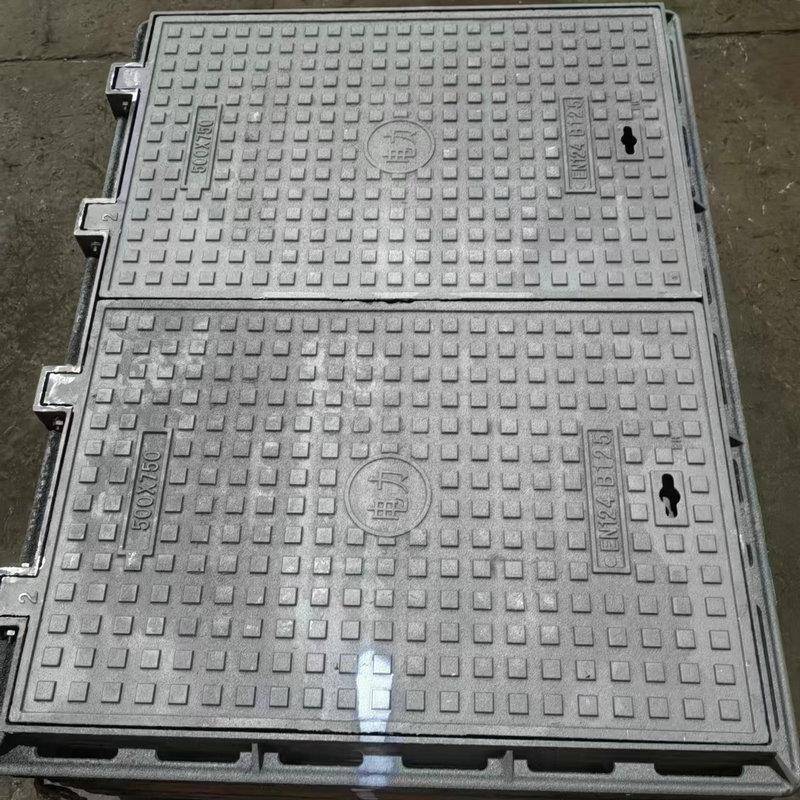 盖铸井排水沟板厂盖家电力井盖重型铁底座不锈钢方形井盖IFS隐形