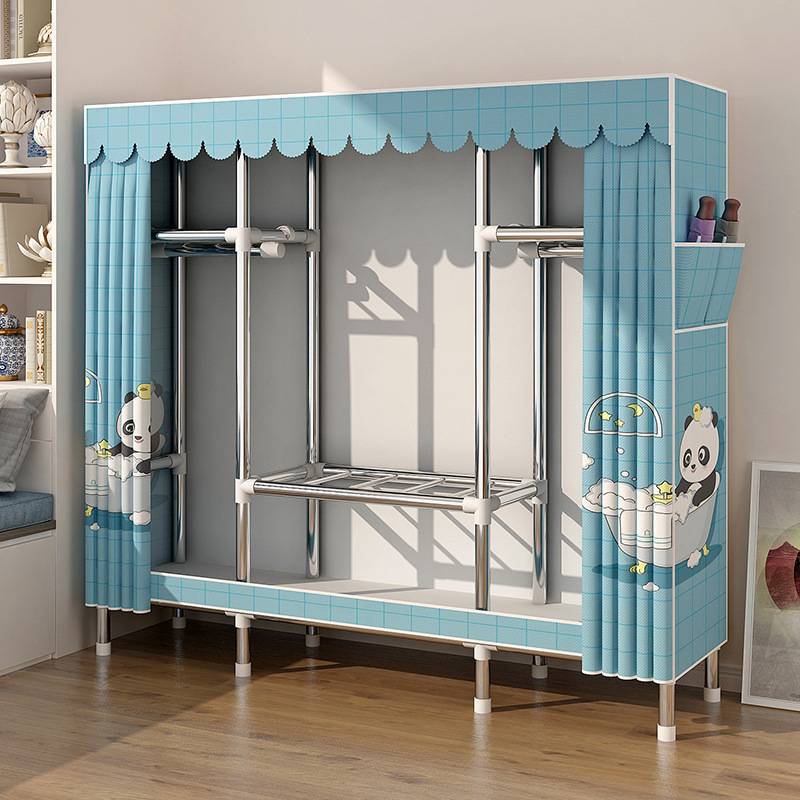 简易衣柜家用卧室出租房用耐用组装全封闭拉链小型布衣橱收纳衣柜