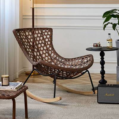 9U摇摇椅大人躺椅家用懒人休闲椅客厅户外阳台椅藤编单人沙发