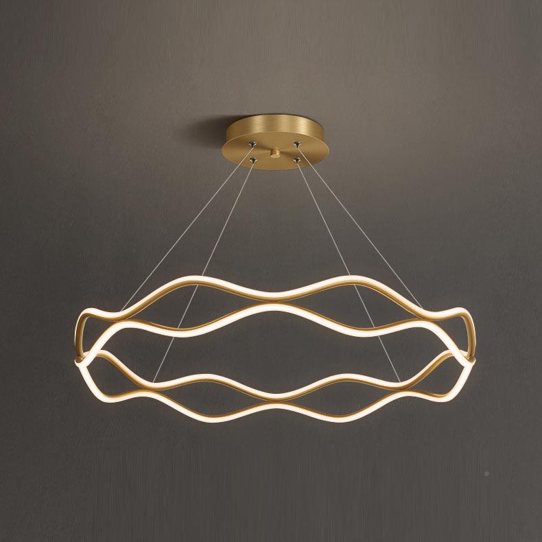 金客厅AXS灯6约0房间主卧餐厅灯极简铝材线条吊1色米大气大厅灯