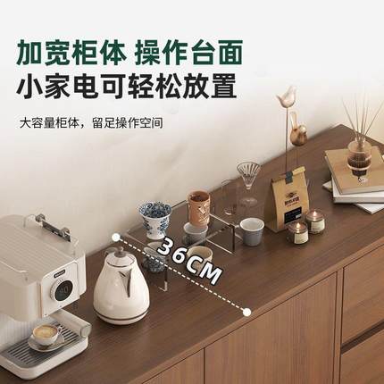 餐边柜家用收纳储物柜客厅木质柜子厨房橱柜靠墙一体置物柜茶水柜