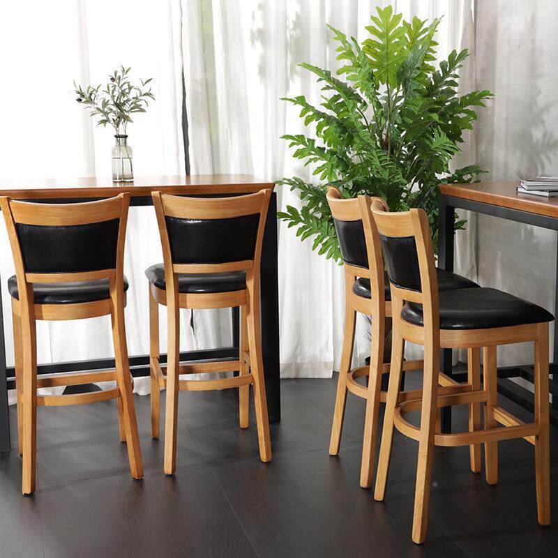 实木休闲酒吧凳清餐厅桌椅组合休椅复古工闲业SP-BS525吧台吧椅高