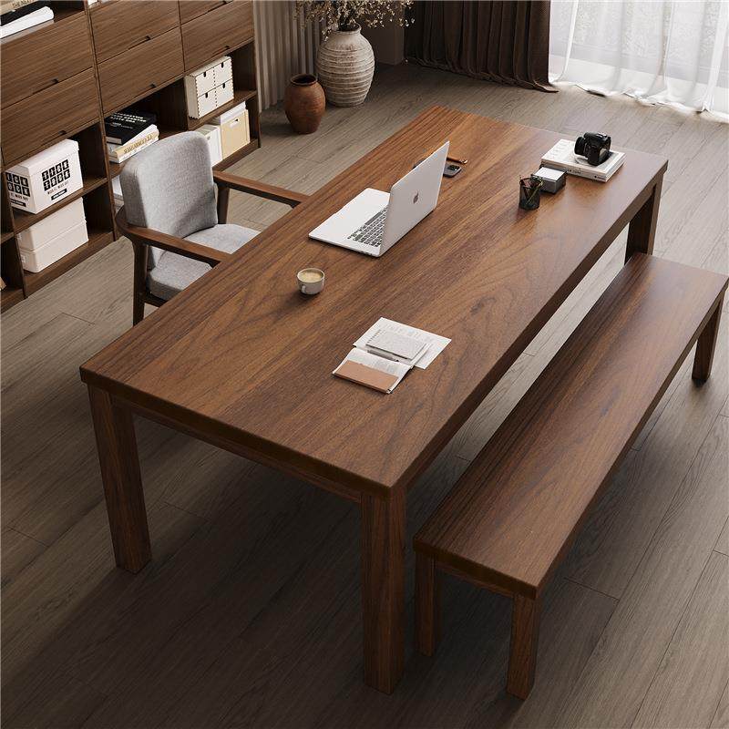 胡木全实木书房书桌现代书轻法桌原木风大板桃奢桌子办公桌467工,住宅家具,书桌,淘宝优惠券,粉丝福利购,淘宝优惠卷