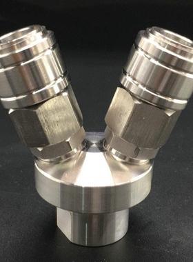 CHCA式快自锁气动头圆三通圆管二通气快插工具空速压接机气泵配件