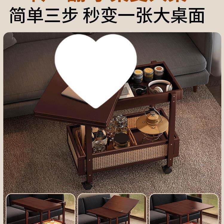 可移茶几沙发边几折叠动桌子小推型车置物架体小户家用客985厅边