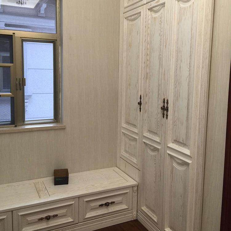 全屋定制柜家具厂卧室平开VQZ门衣柜欧式落地衣童整体儿衣柜实木