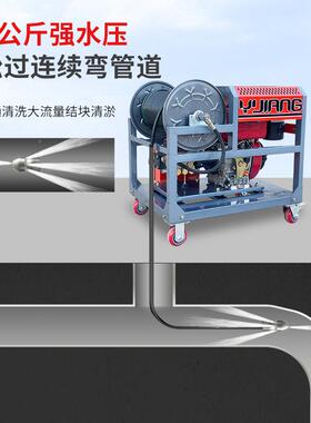 厂家下HLE管道清洗机商用汽油机柴水油力版高压水疏动压通机高疏
