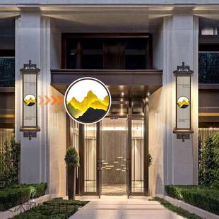 户外防水道壁灯中式墅门厅子柱别灯763阳台过室外壁挂灯