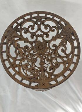 庭院铁花户外凳落地艺式双层阳台厅花托花架装饰花盆置客物架VUD