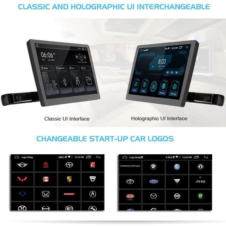 示10.1寸外SRU挂头枕显器10.1寸头枕安显器卓10示.1寸外挂安卓显