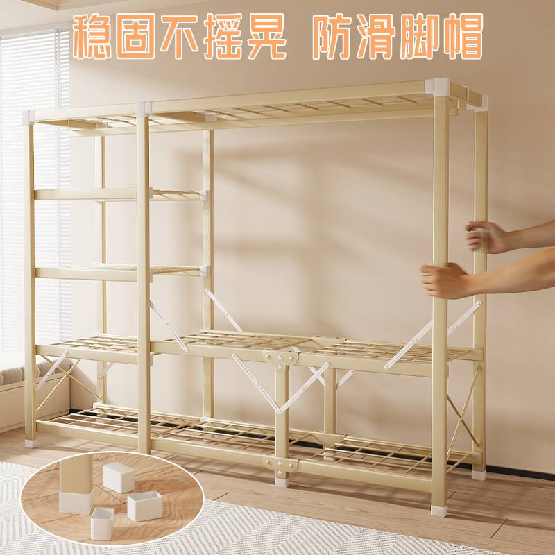 0J简易衣柜出租房衣柜家用卧室免安装布衣柜小户型宿舍单人床边衣