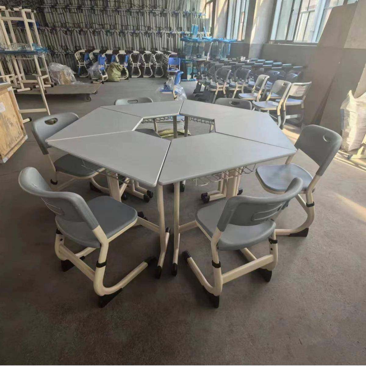 组合拼接桌椅六流边形团体交学习桌学校智慧室书桌教学88726生六,住宅家具,儿童学习桌,淘宝优惠券,粉丝福利购,淘宝优惠卷