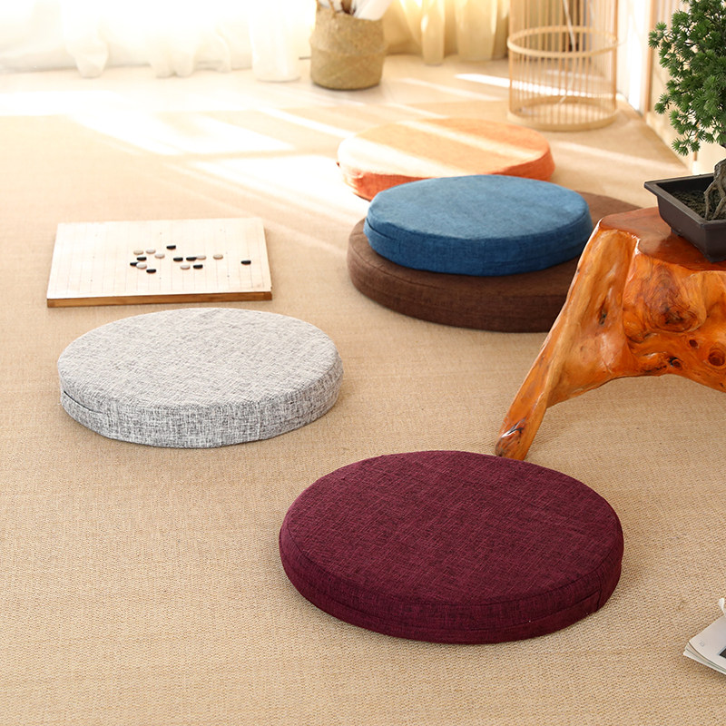 椰棕圆形艾炙蒲团坐炙仪亚麻坐垫地上打坐垫禅修垫榻榻米静坐禅垫,居家布艺,蒲团,淘宝优惠券,粉丝福利购,淘宝优惠卷